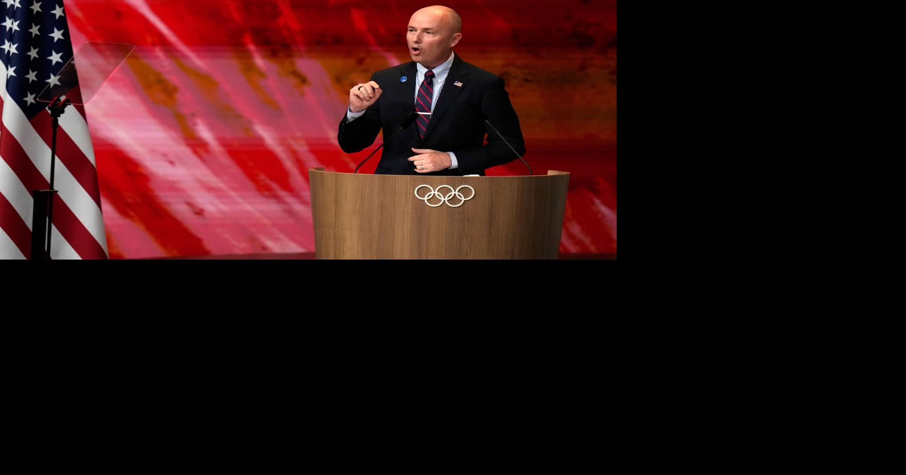 Utah Gov. Cox promises US is still a welcoming place as state prepares to host 2034 Olympics