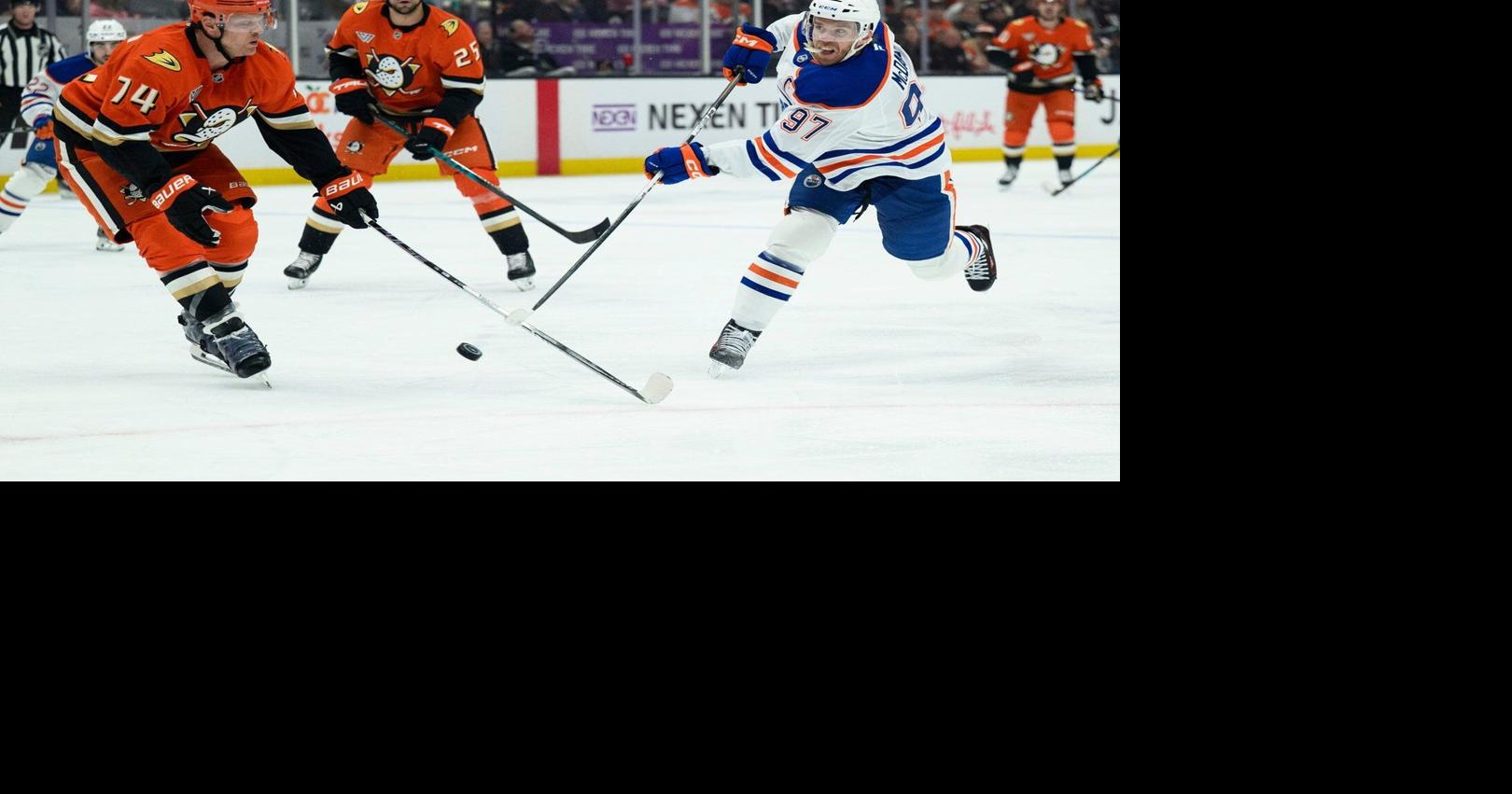 Ryan Poehling celebrating the winning goal