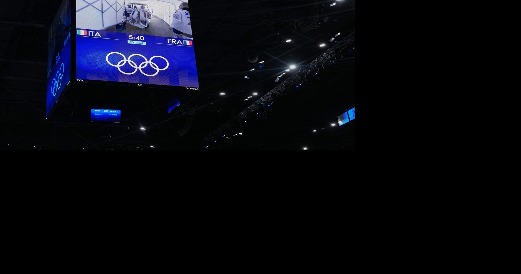 Goaltenders get golf cart rides to the ice for hockey games at the Milan Cortina Olympics