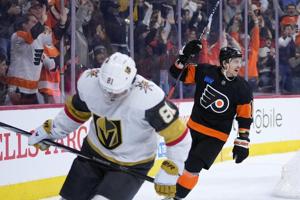 Sean Couturier scores in OT as the Flyers beat the Golden Knights 4-3