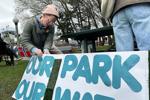 Children sing out at rally to save waterfront park threatened by Billy Bishop airport expansion