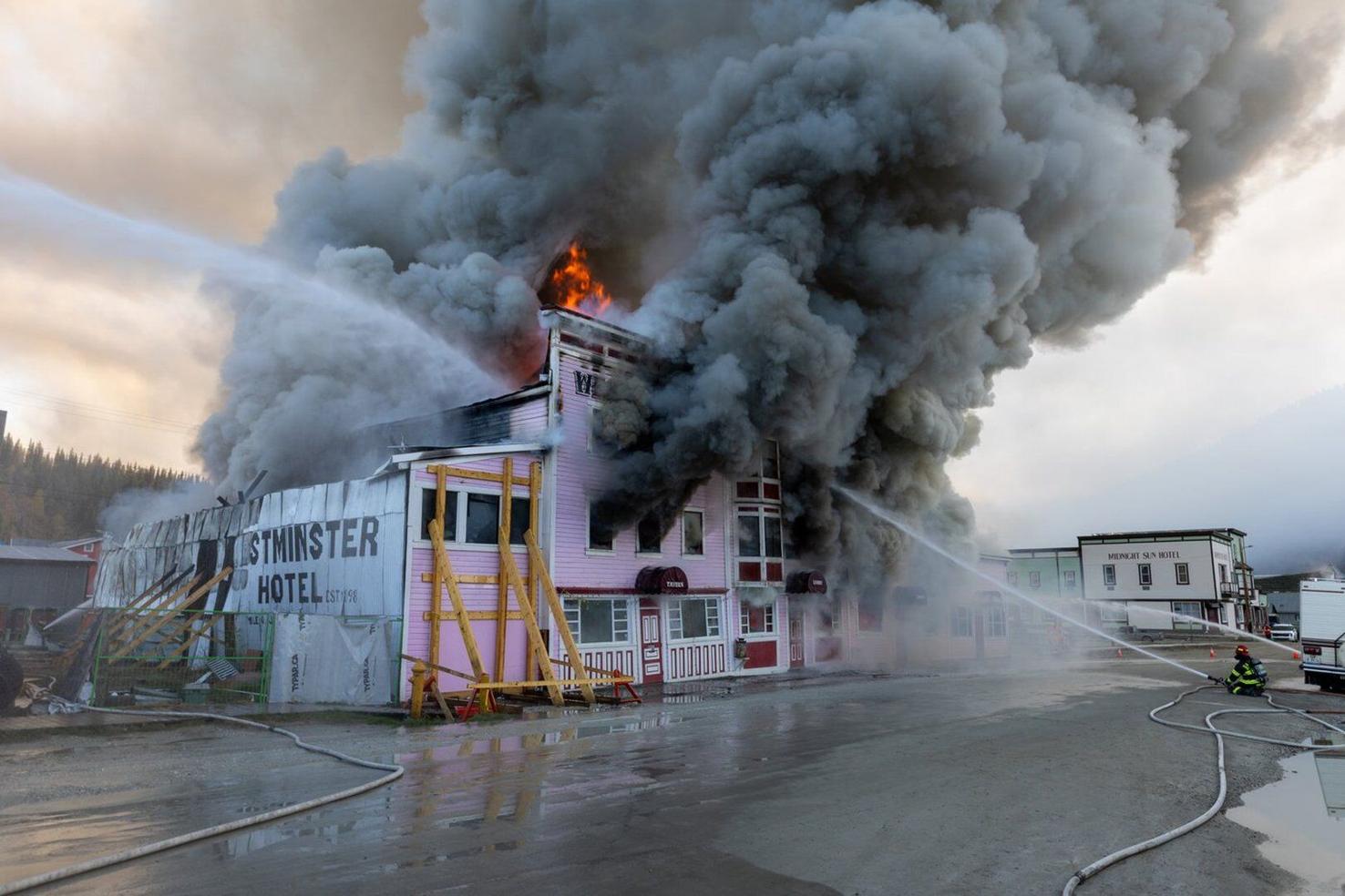 Gold-rush era Westminster Hotel lost to fire in Dawson City