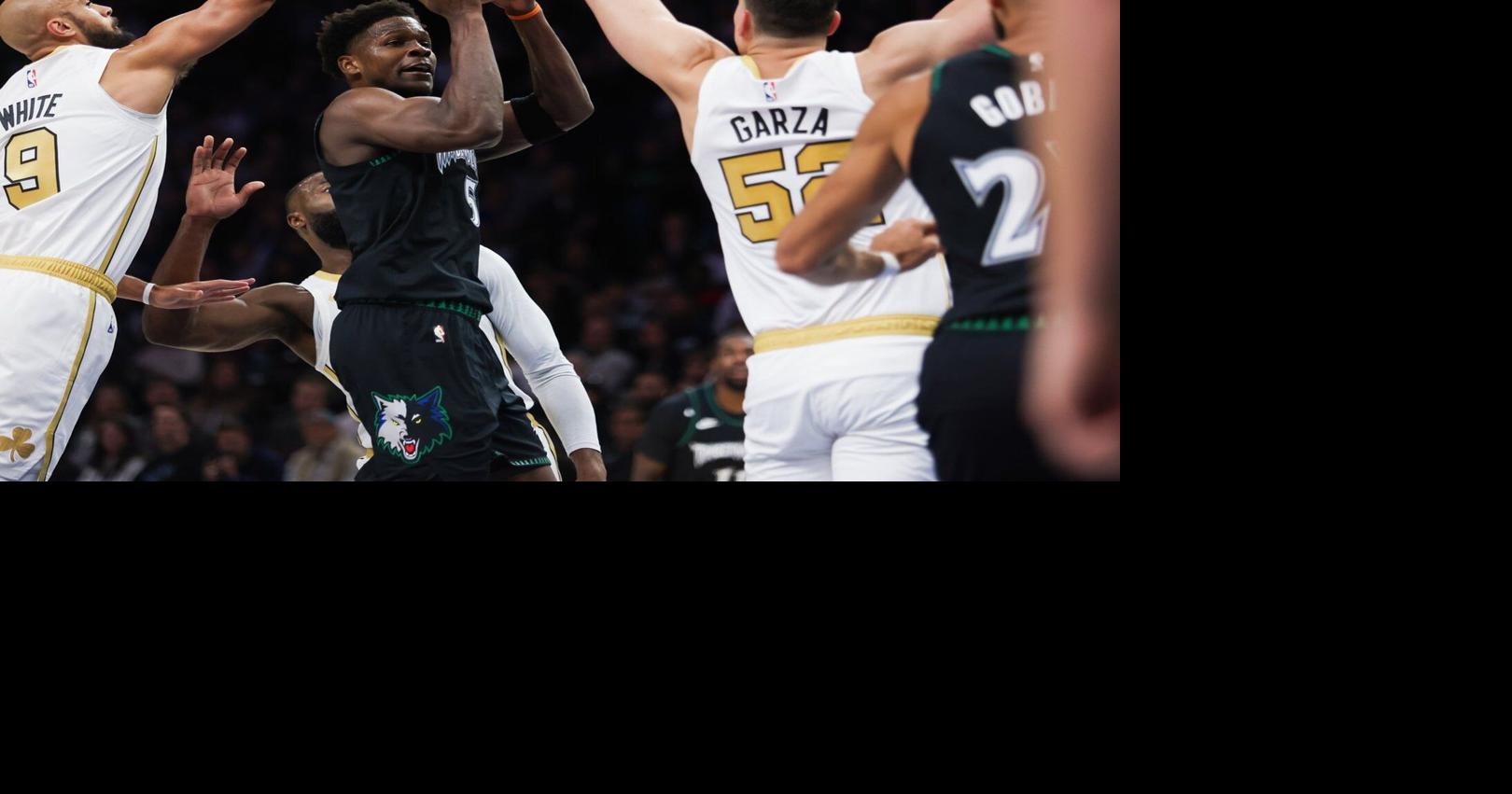 NBA scores: Edwards caps 39-point performance with unlikely 3 as Timberwolves hold off Celtics