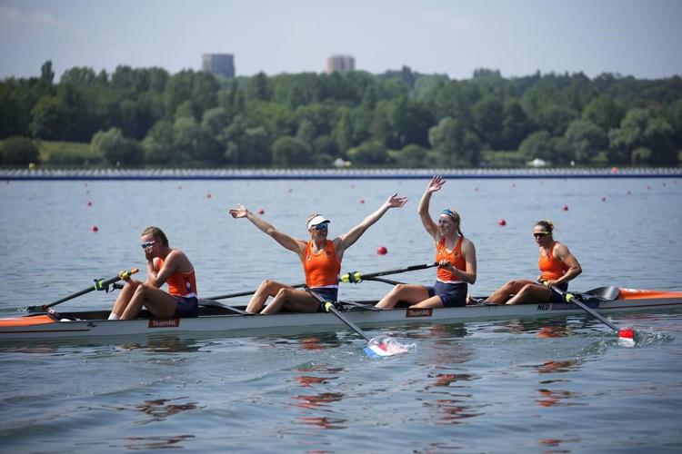 Dutch rower Marloes Oldenburg celebrates rowing Olympic gold 2 years