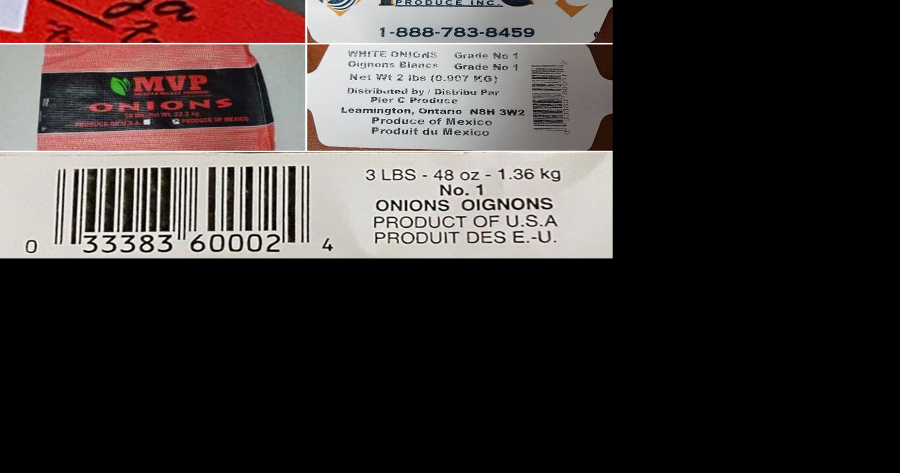 More onions recalled due to possible Salmonella contamination