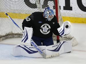 Joseph Woll is back skating with the Maple Leafs. His teammates couldn't be happier
