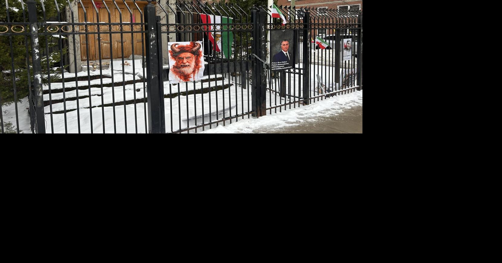 Police say person arrested following anti-regime protest at Iran's empty embassy