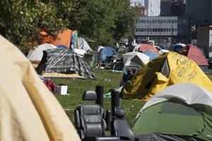 A Montreal encampment shaped Quebec's race, but survival is top priority