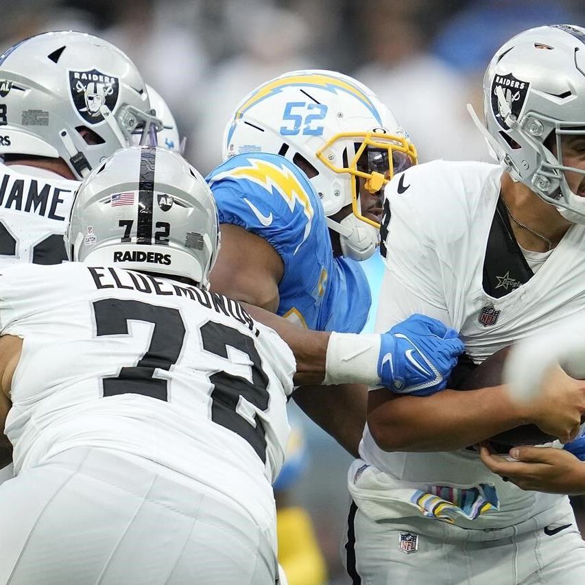 Khalil Mack sets the Chargers' sack record with 6 against the Raiders, his  former team