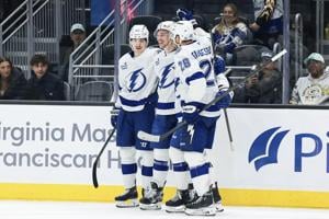 Hagel scores 2, Guentzel has goal and assist as Lightning beat Kraken 5-1