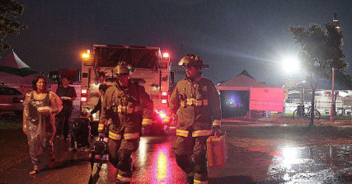Two men injured by falling stage lights at Beaches Rib Fest