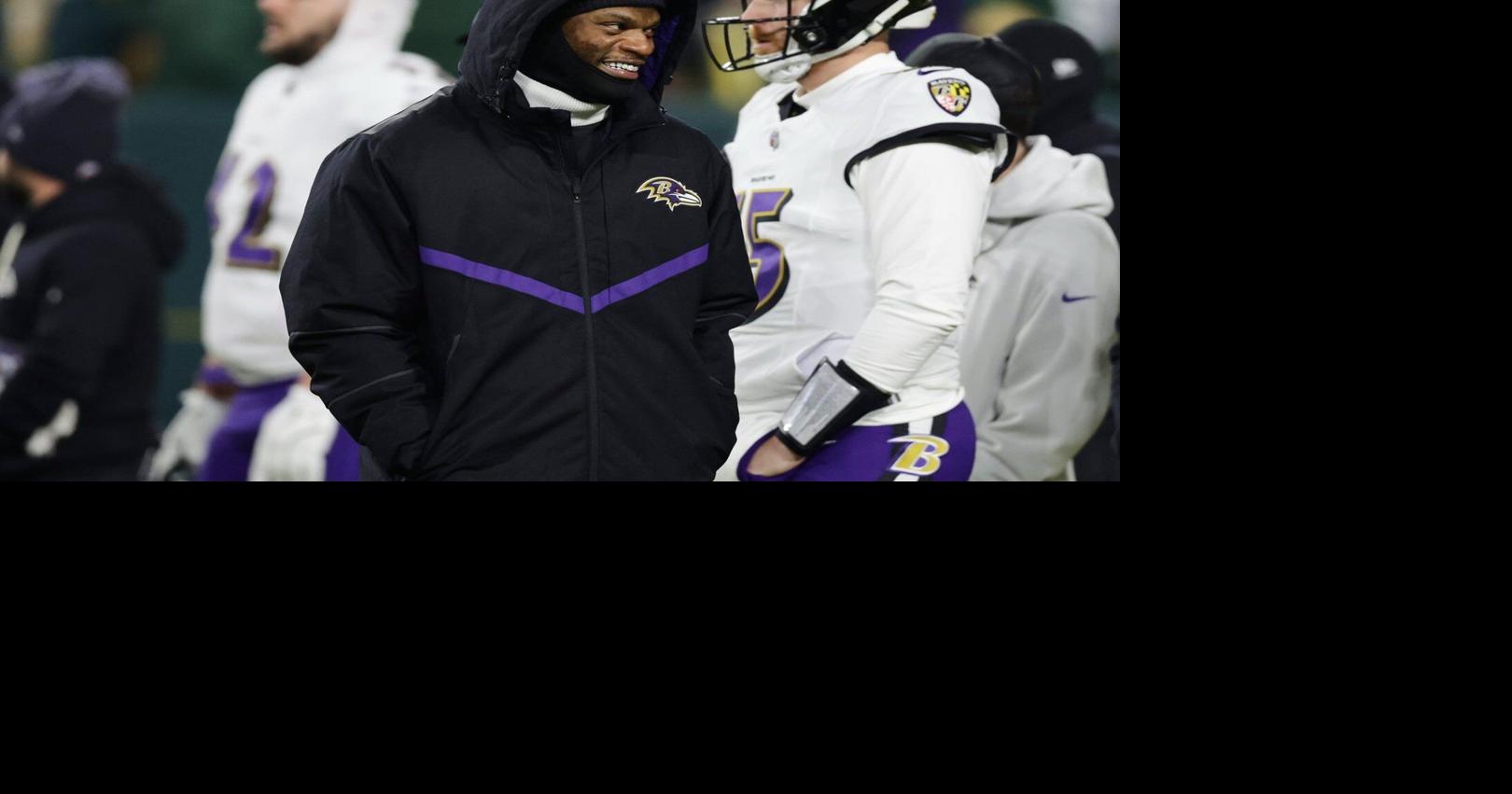 Lamar Jackson at practice for the Ravens as Baltimore prepares for Pittsburgh showdown