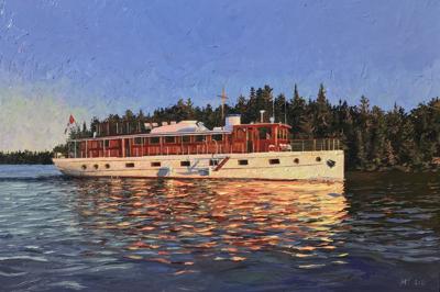 Police hunt for stolen paintings, including one of vintage Lake of the Woods yacht