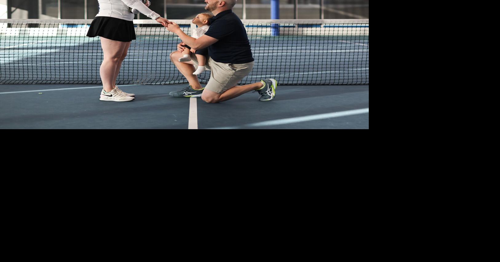 This Toronto couple spent so much time at their fitness club, they got engaged on the court