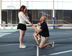 This Toronto couple spent so much time at their fitness club, they got engaged on the court
