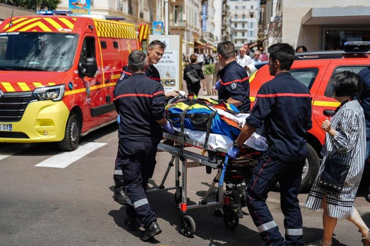 Palm tree falls on a person at Cannes Film Festival