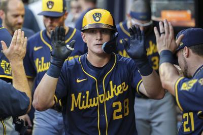 Perkins and Vaughn each homer, Brewers beat Braves 5-4 for 6th straight win