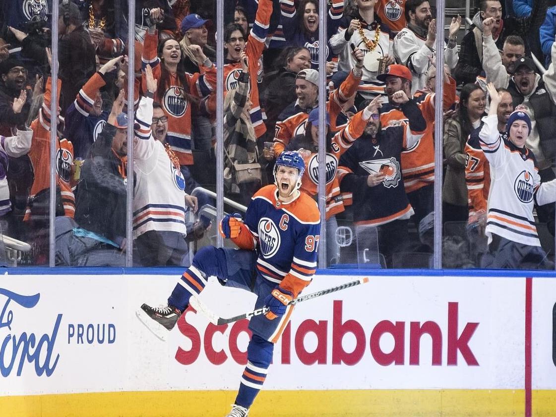 Edmonton Oilers' Zach Hyman is riding high after his first NHL hat trick