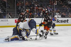Kyrou scores in SO as Blues beat Ducks 6-5 to preserve slim playoff hopes