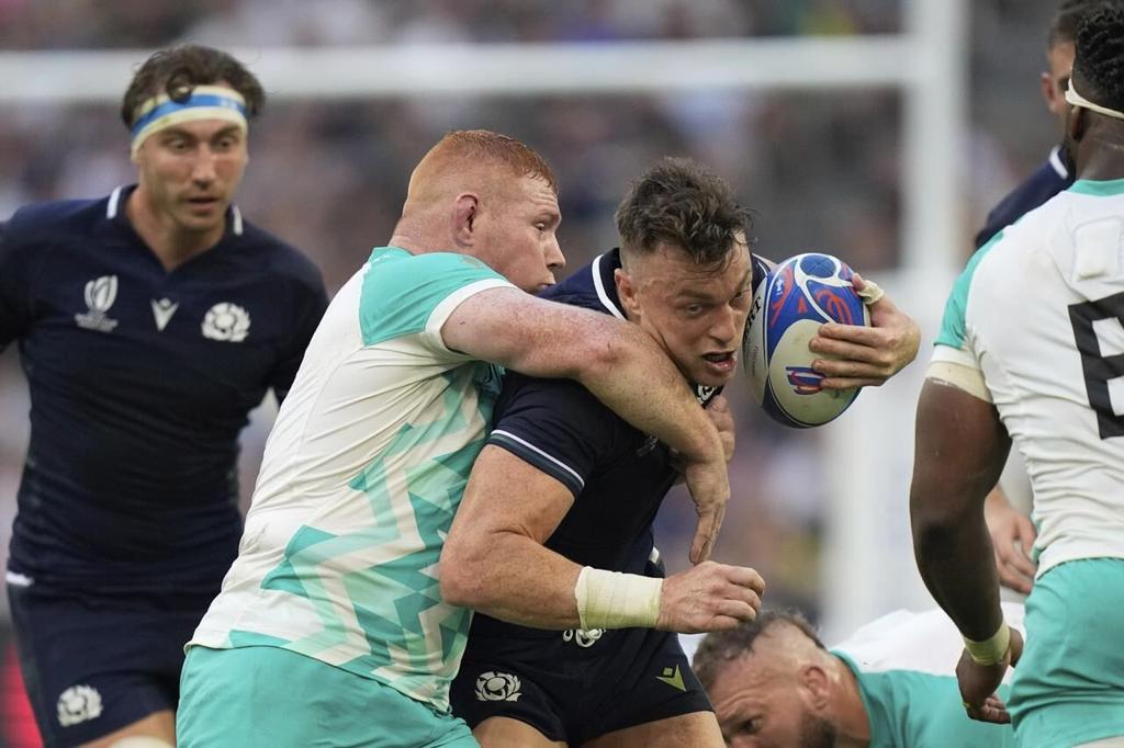 South Africa squeezes Scotland to open Rugby World Cup defense with 18-3  win