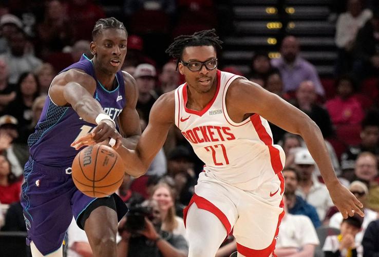 Hornets Rockets 2002 Hornets extend winning streak to 8 games with 109-99 victory over Rockets