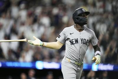 Jazz Chisholm Jr. leaves Yankees' game after getting hit on arm by 96.8 mph pitch