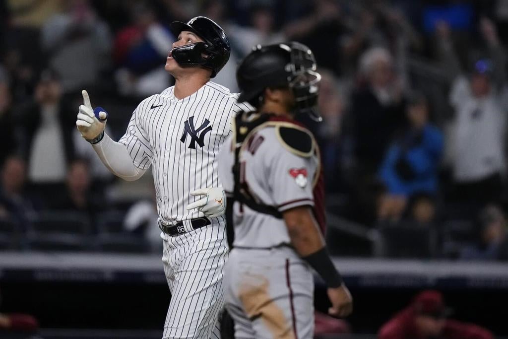 Judge hits 3 home runs, becomes first Yankees player to do it