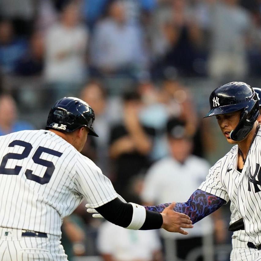 Stanton homers and drives in 4 to power Cole, Yankees to 7-2 win