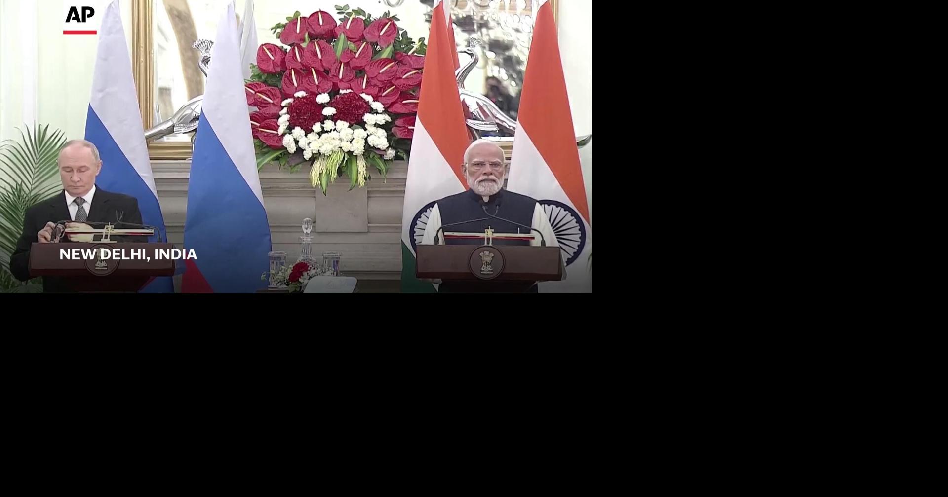 Narendra Modi announces economic cooperation program as Russia's Vladimir Putin visits