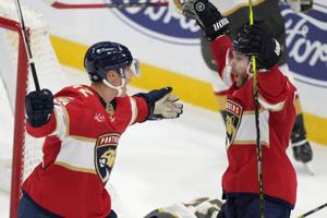 Forsling scores in overtime, Panthers top Golden Knights 4-3