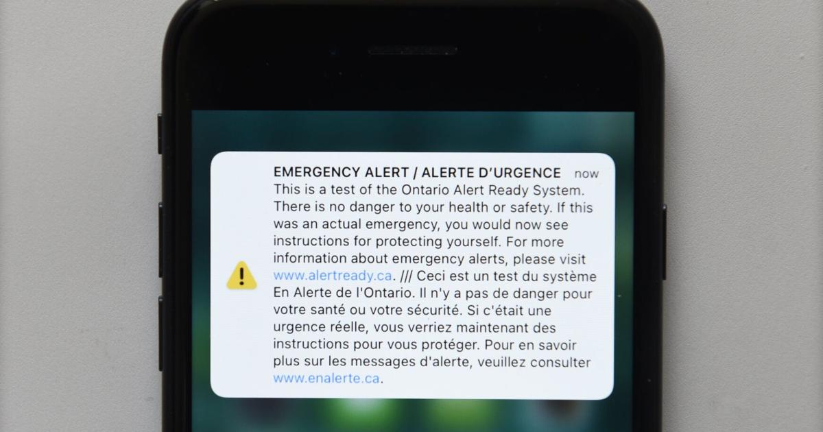 Canadian will get an emergency alert test on Wednesday