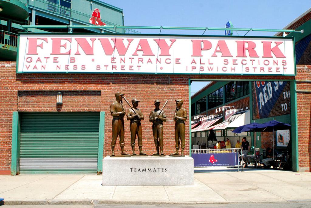 The Ipswich Street entrance to Fenway Park, home of the Boston Red