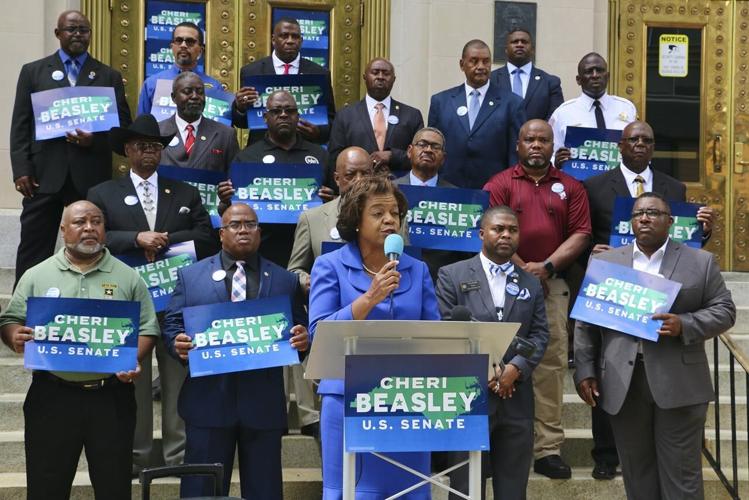 Beasley touts sheriff support, opposes ‘defund the police’