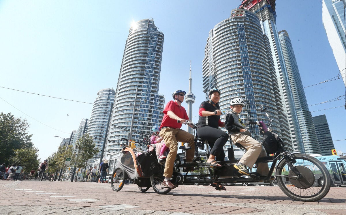 How this family of four transports itself and 900 worth of Costco groceries all on one bike