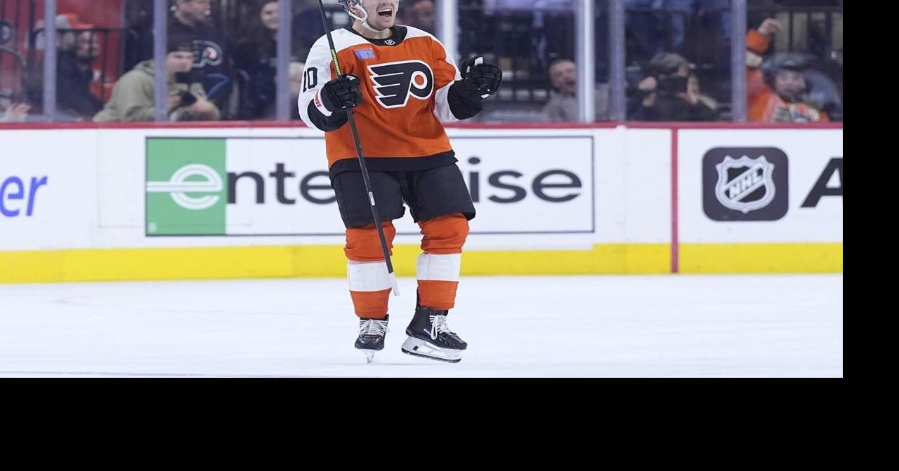 Brink, Farabee, Hathaway help Flyers build lead and hold on to beat Devils 4-2