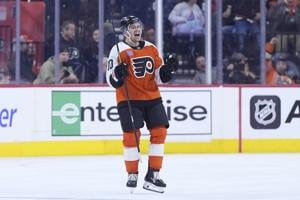 Brink, Farabee, Hathaway help Flyers build lead and hold on to beat Devils 4-2