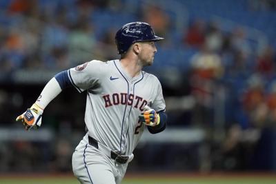 Astros 3B Alex Bregman out with swelling of his right elbow, could miss series vs. White Sox