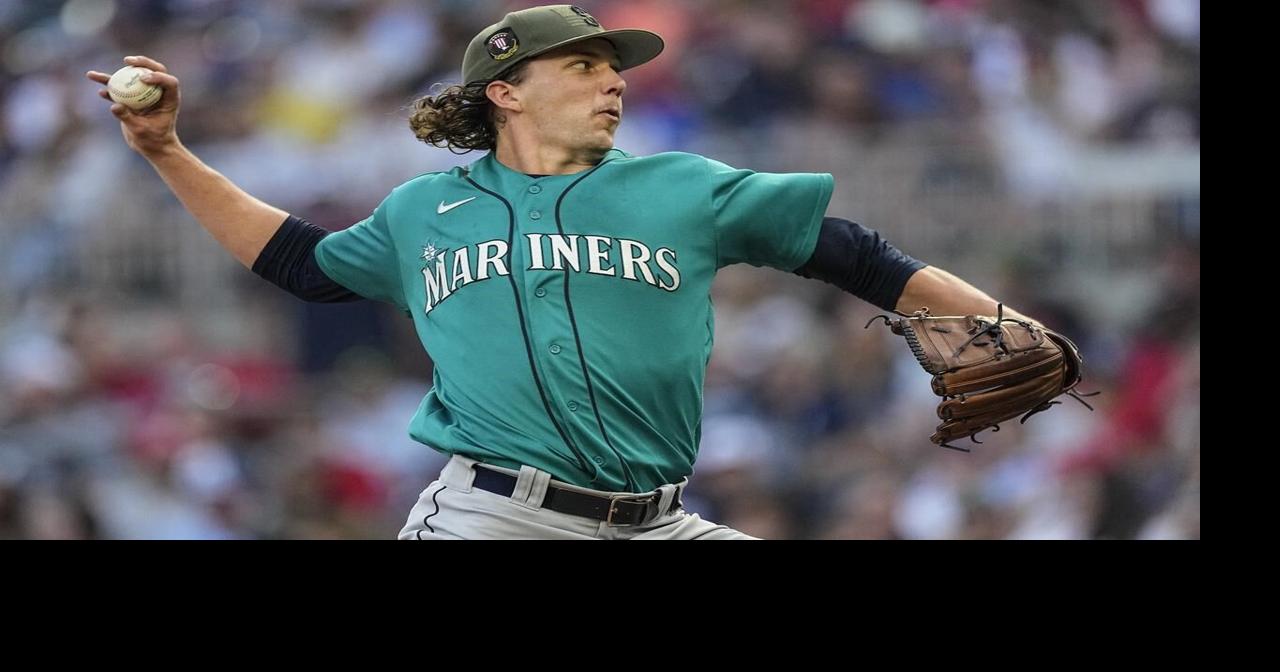 Gilbert records 15 straight outs, Mariners overpower Braves, 7-3