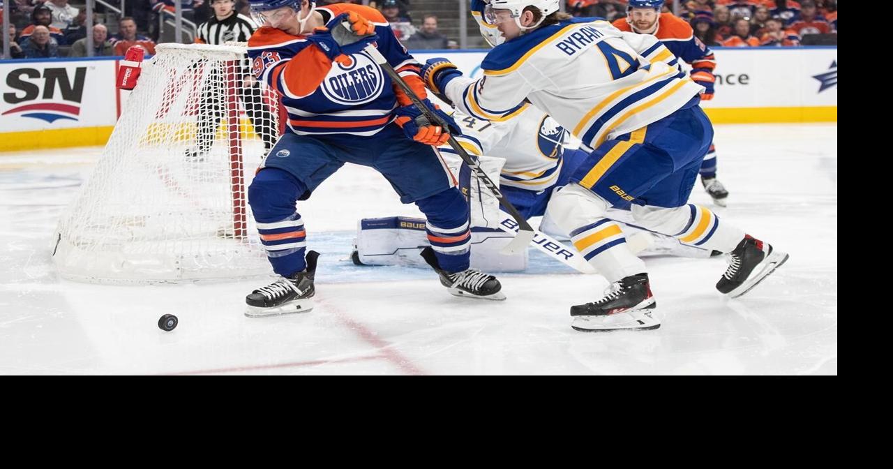 Nugent-Hopkins scores twice, Oilers edge Sabres 3-2 without McDavid