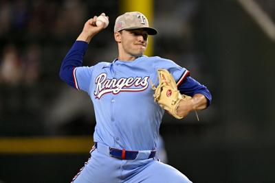 Rangers rookie Jack Leiter has not allow a hit through six innings against rival Astros