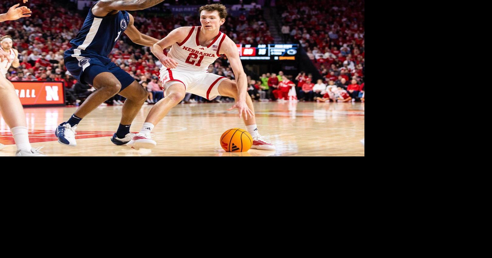 Pryce Sandfort scores career-high 33 points to lead No. 9 Nebraska past Penn State 87-64