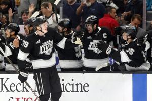 Helenius gets 1st career goal, Kempe scores for 4th straight as Kings rally to beat Panthers 2-1