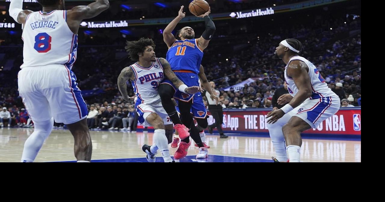 Brunson scores 16 of his 38 points in 4th quarter and OT as Knicks beat 76ers 125-119