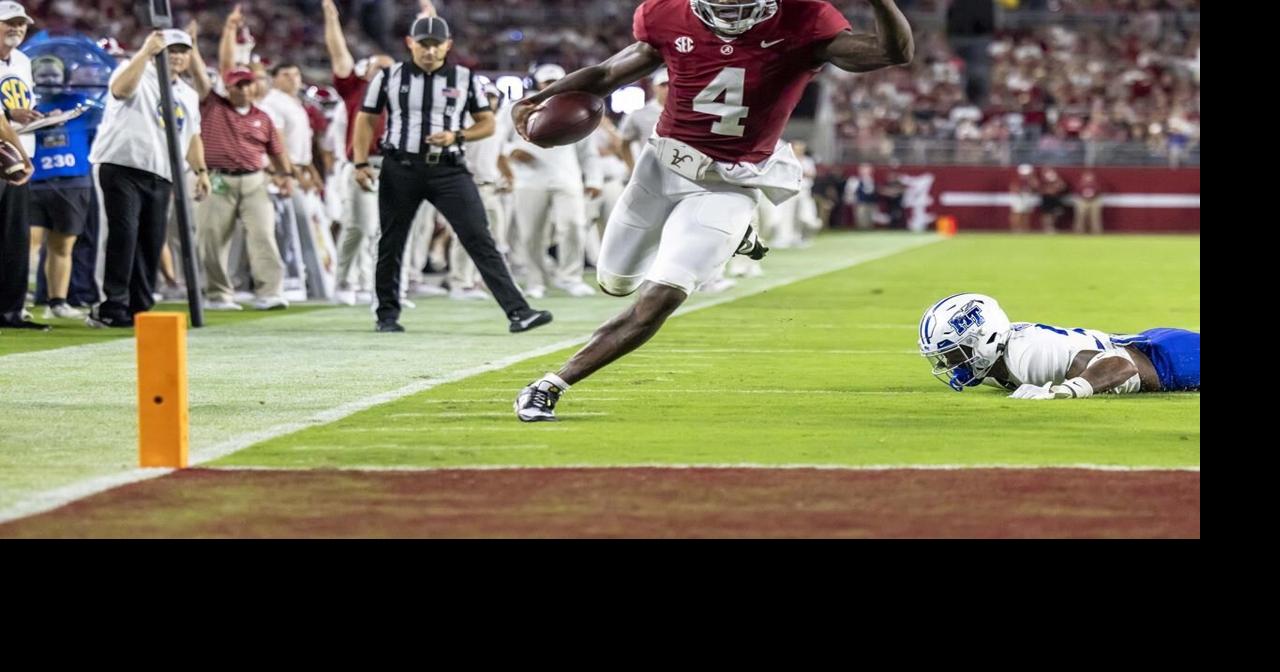 Milroe has 5 TDs -- 3 passing, 2 rushing -- to lead No. 4 Alabama past Middle Tennessee, 56-7