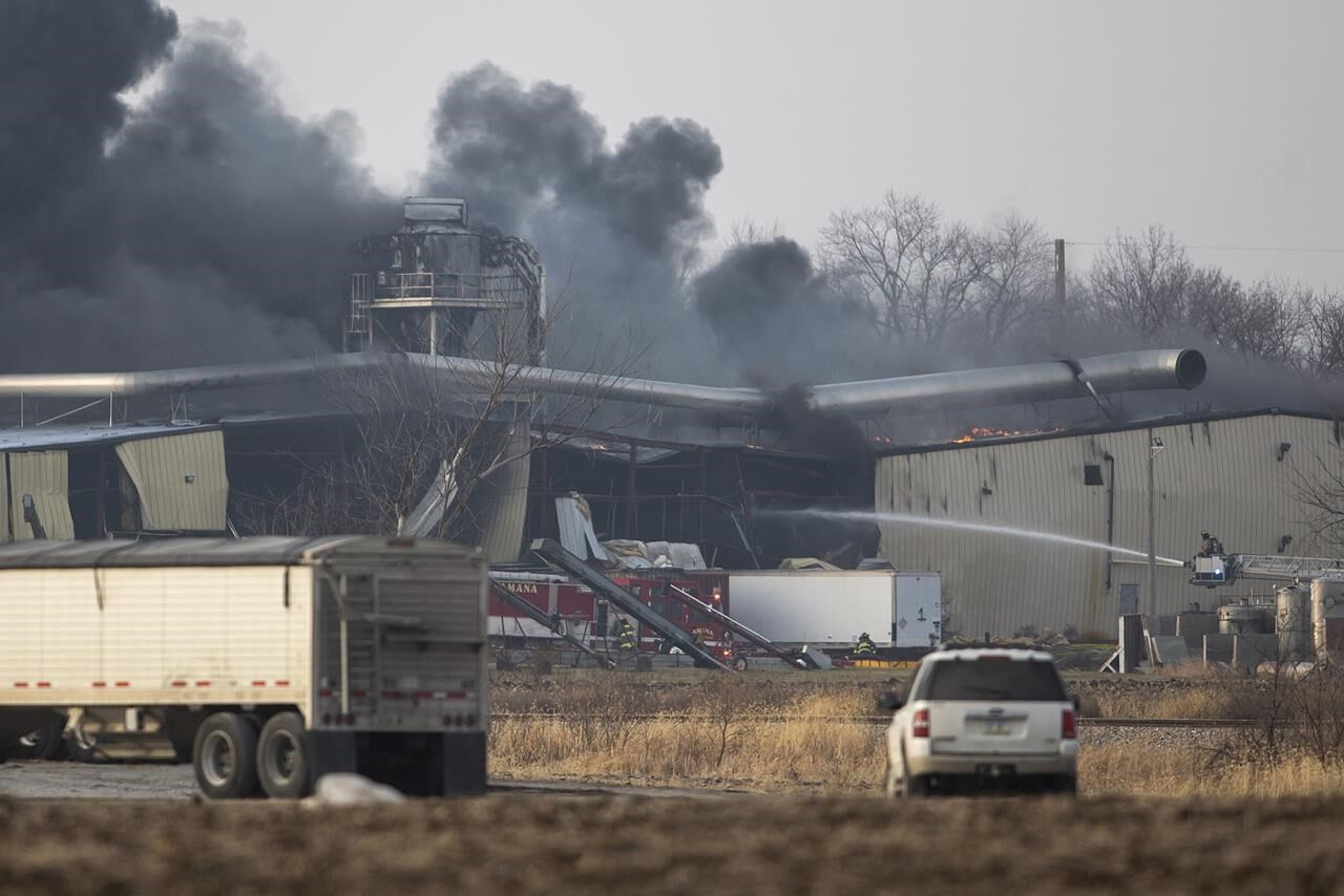 Iowa plant explosion fire lead to injuries evacuation