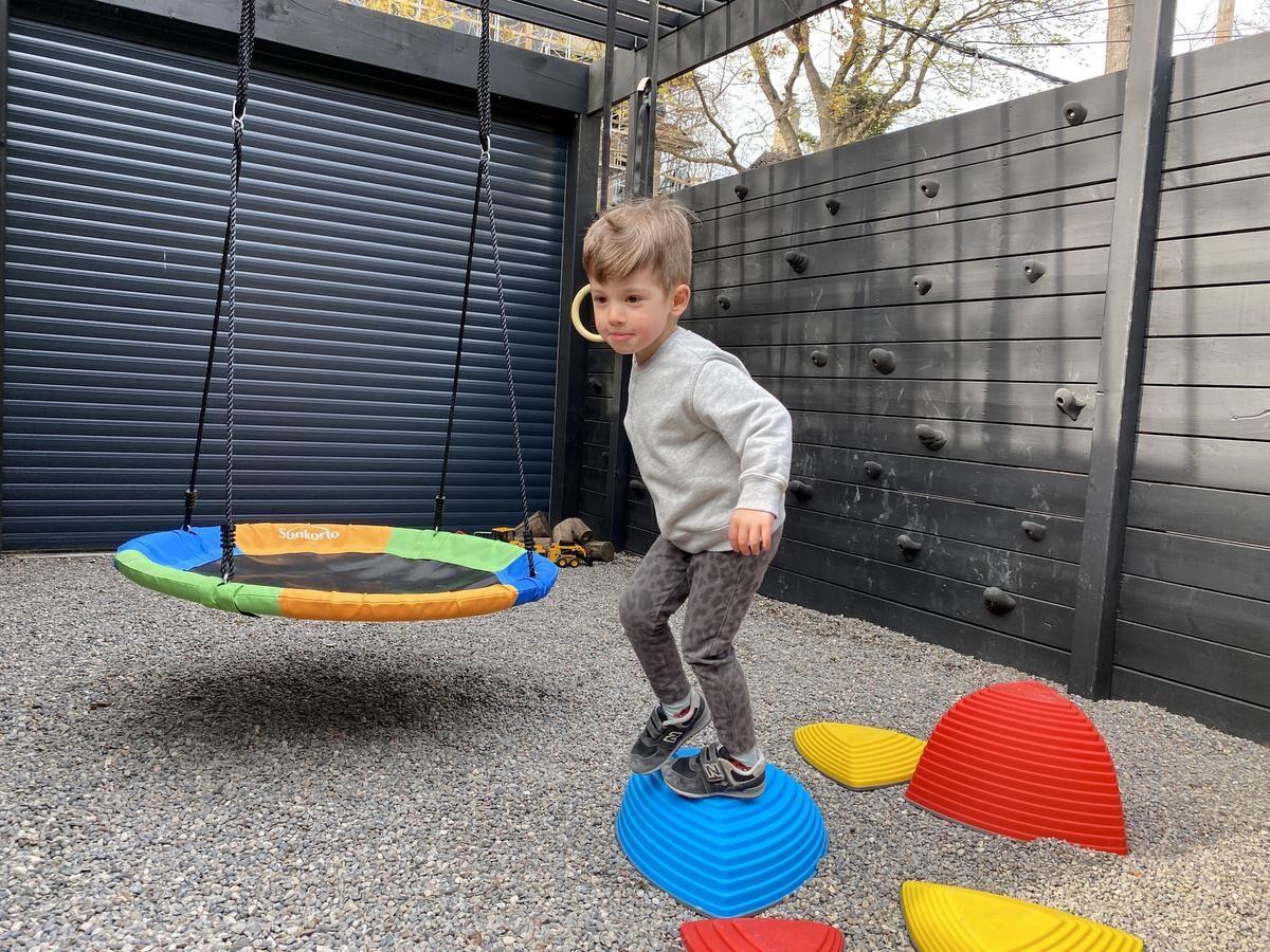 Backyard play areas send kids up the walls