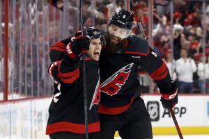 Stankoven scores twice to help Hurricanes beat Devils 4-1 to open 1st-round playoff series