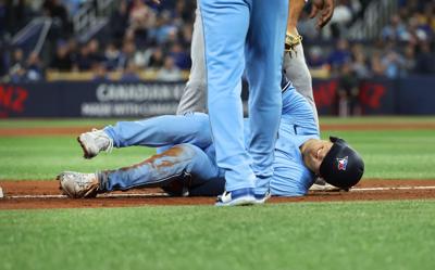 Blue Jays lose sparkplug Dalton Varsho to hamstring injury