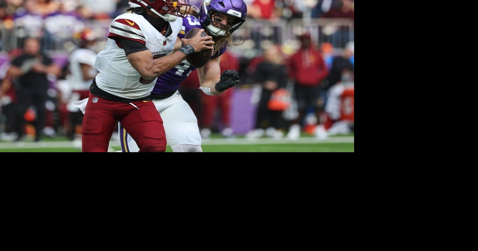 QB Jayden Daniels out again for Commanders after landing hard on previously injured left elbow