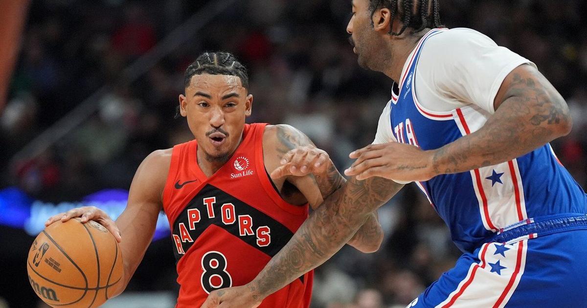 Jared Rhoden's double-double leads Raptors past 76ers 118-105 in second career start